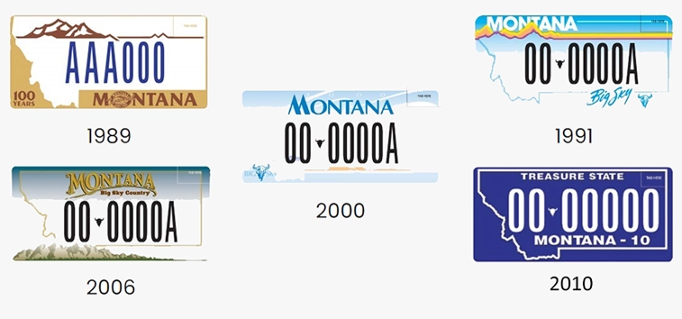 Standard License Plate Options